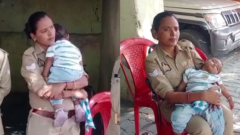 बच्चे को गोद लेकर ड्यूटी करने वाली यूपी पुलिस महिला कांस्टेबल कौन हैं? लोग कर रहे सैल्यूट