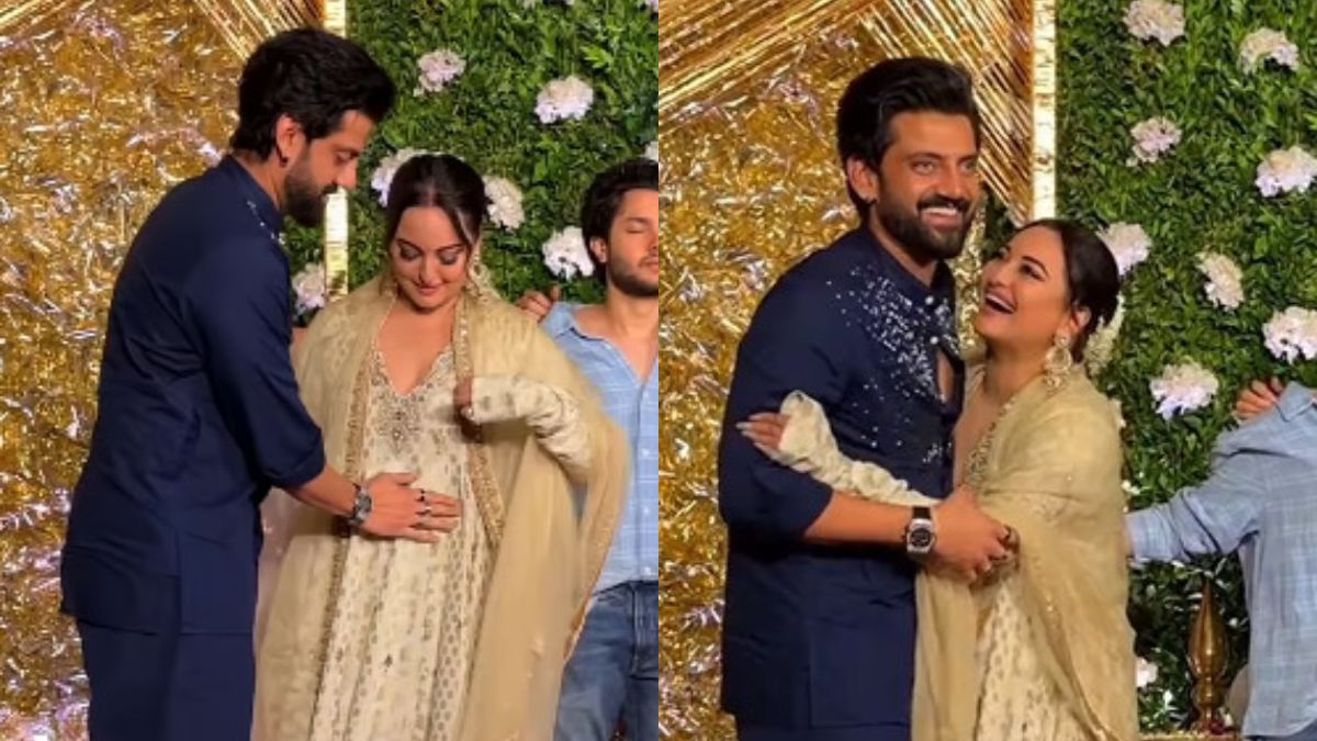 Amid Pregnancy Rumours, Zaheer Iqbal Poses With His Hand On Sonakshi Sinha's Belly