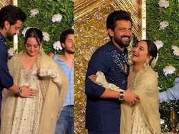 Amid Pregnancy Rumours, Zaheer Iqbal Poses With His Hand On Sonakshi Sinha's Belly Amid Pregnancy Rumours, Zaheer Iqbal Poses With His Hand On Sonakshi Sinha's Belly