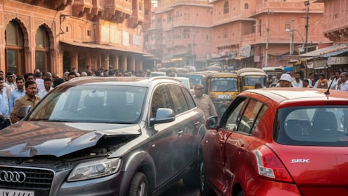 पूर्व मंत्री के बेटे की ऑडी ने कार को मारी जोरदार टक्कर, क्या मां-बाप को होगी जेल?