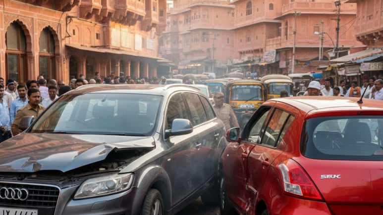 पूर्व मंत्री के बेटे की ऑडी ने कार को मारी जोरदार टक्कर, क्या मां-बाप को होगी जेल?