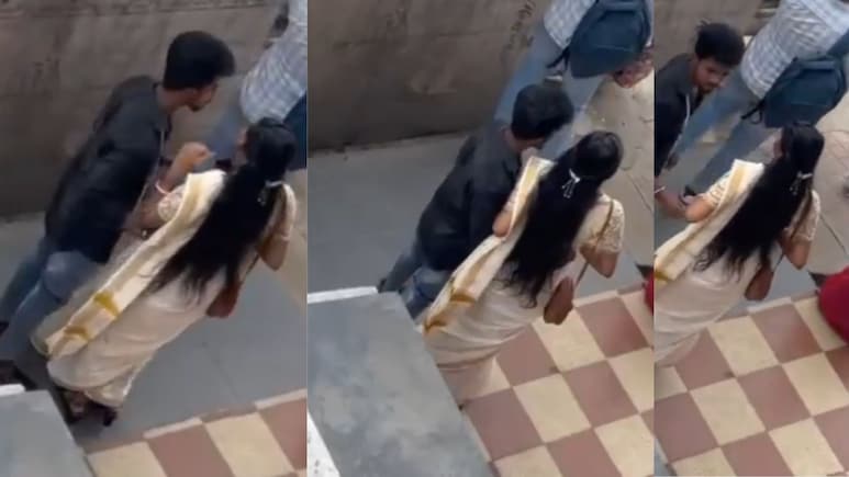 Couple Viral Video: बस स्टँडवर कपल आऊट ऑफ कंट्रोल!  नको तो VIDEO तुफान व्हायरल, नेटकरी म्हणाले, 'आवरा..'