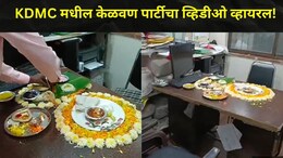 कल्याण-डोंबिवली महापालिकेच्या कार्यालयात केळवणची जंगी पार्टी, अधिकाऱ्यांना कोणी पकडलं? पाहा व्हायरल Video