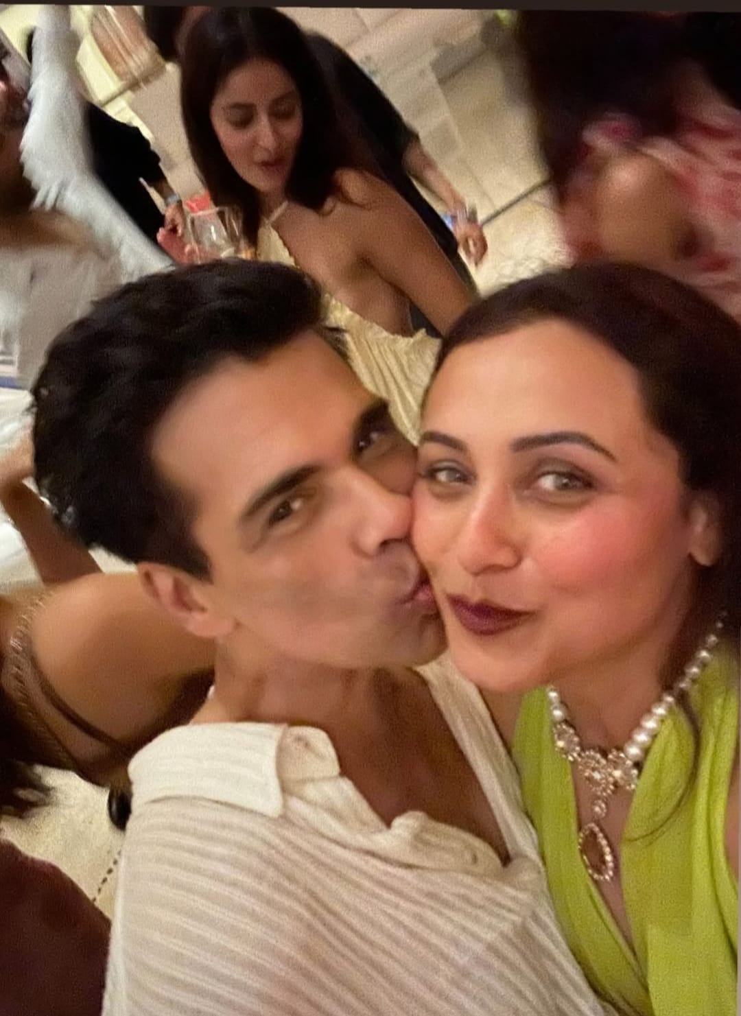 From Shah Rukh Khan's Alibaug Birthday Bash, Karan Johar And Rani Mukerji's Blockbuster Selfie. There's A Photobomber Too