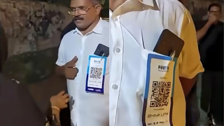 VIDEO: गळ्यात OR कोड अन् भरमंडपात फेरी, लेकीच्या लग्नात पित्याने असं काही केलं.. वऱ्हाडीही गडबडले!