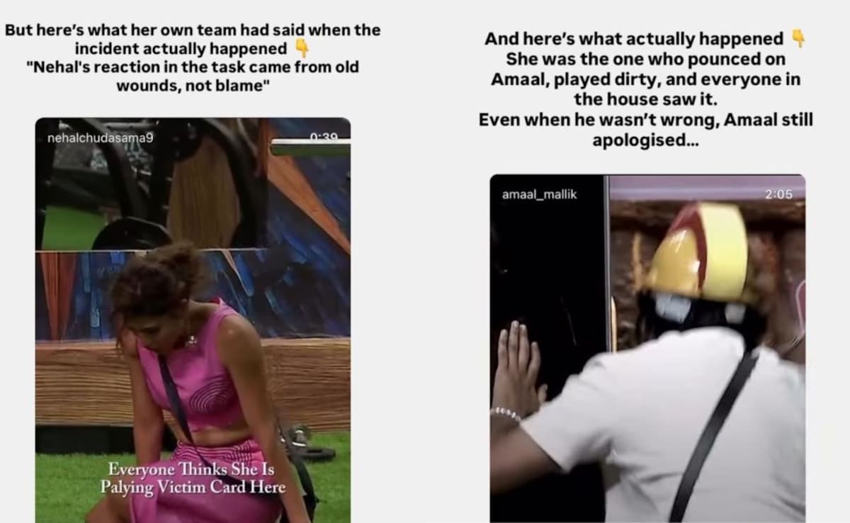 Amaal Malliks team called Nehal Chudasamas allegations "fake". Photo: Amaal Mallik/ Instagram Amaal Malliks team called Nehal Chudasamas allegations "fake". Photo: Amaal Mallik/ Instagram