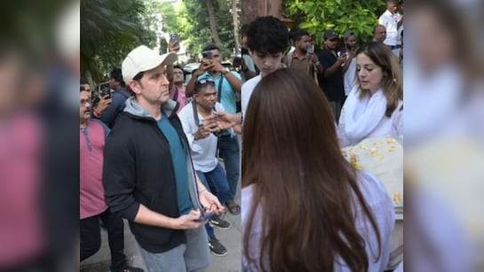 जरीन खान की अंतिम विदाई में उमड़ा बॉलीवुड, गर्लफ्रेंड के साथ पहुंचे ऋतिक,  तो बेटी के साथ नजर आईं जया बच्चन | zarine khan last rites bollywood pay  tribute hrithik roshan ...