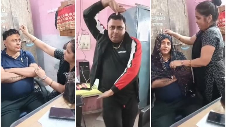 Rajasthan: रील की सनक! भरतपुर रोडवेज डिपो बना ब्यूटी पार्लर, लिपस्टिक लगवाते और चुन्नी ओढ़ाते दिखे अधिकारी