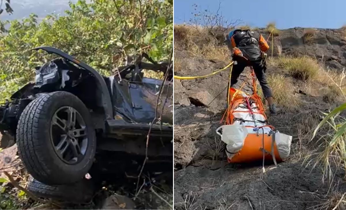 500 फीट गहरी खाई में गिरी थार, 6 युवकों की मौत, रायगढ़ के ताम्हिणी घाट में दर्दनाक हादसा