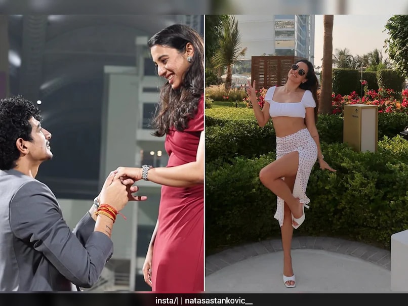 Natasa Stankovic Reacts As Smriti Mandhana Gets Surprise Proposal In Cricket Stadium