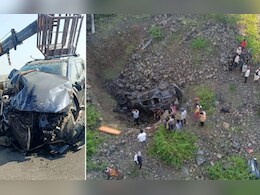 MP में भीषण सड़क हादसा! दिल्ली–मुंबई एक्सप्रेस वे से खाई में गिरी कार, 1 किशोर समेत 5 की दर्दनाक मौत