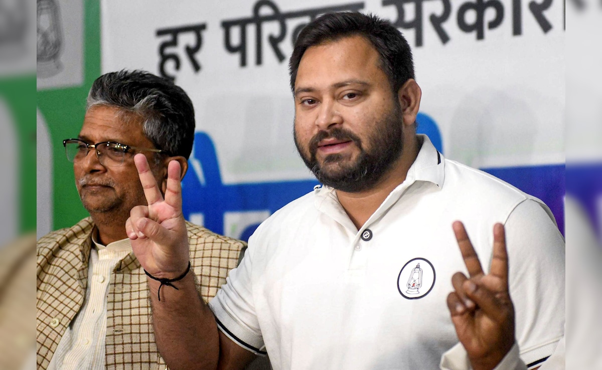 RJDs Tejashwi Yadav, the chief ministerial candidate of the Mahagathbandhan, won from family turf Raghopur.  PTI