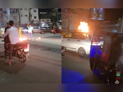 Drunk Karnataka Auto Driver Sets Himself On Fire During Police Check