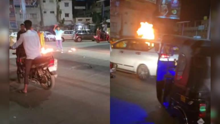 Drunk Karnataka Auto Driver Sets Himself On Fire During Police Check