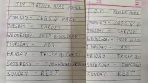 Gym ट्रेनर ने लिखी ऐसी ट्रेनिंग रूटीन...पढ़कर लोगों का हंस-हंसकर हुआ बुरा हाल