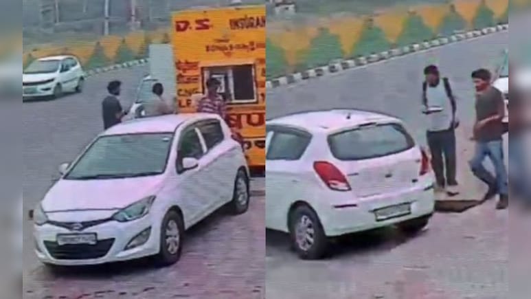 Video: 3 People Seen Getting Delhi Blast i20 Car Pollution Check 2 Weeks Ago