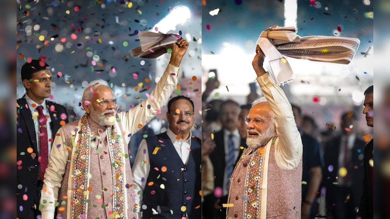 बिहार में NDA की डबल सेंचुरी पर PM मोदी ने लहराया गमछा, इसमें छिपे हैं बड़े सियासी मायने