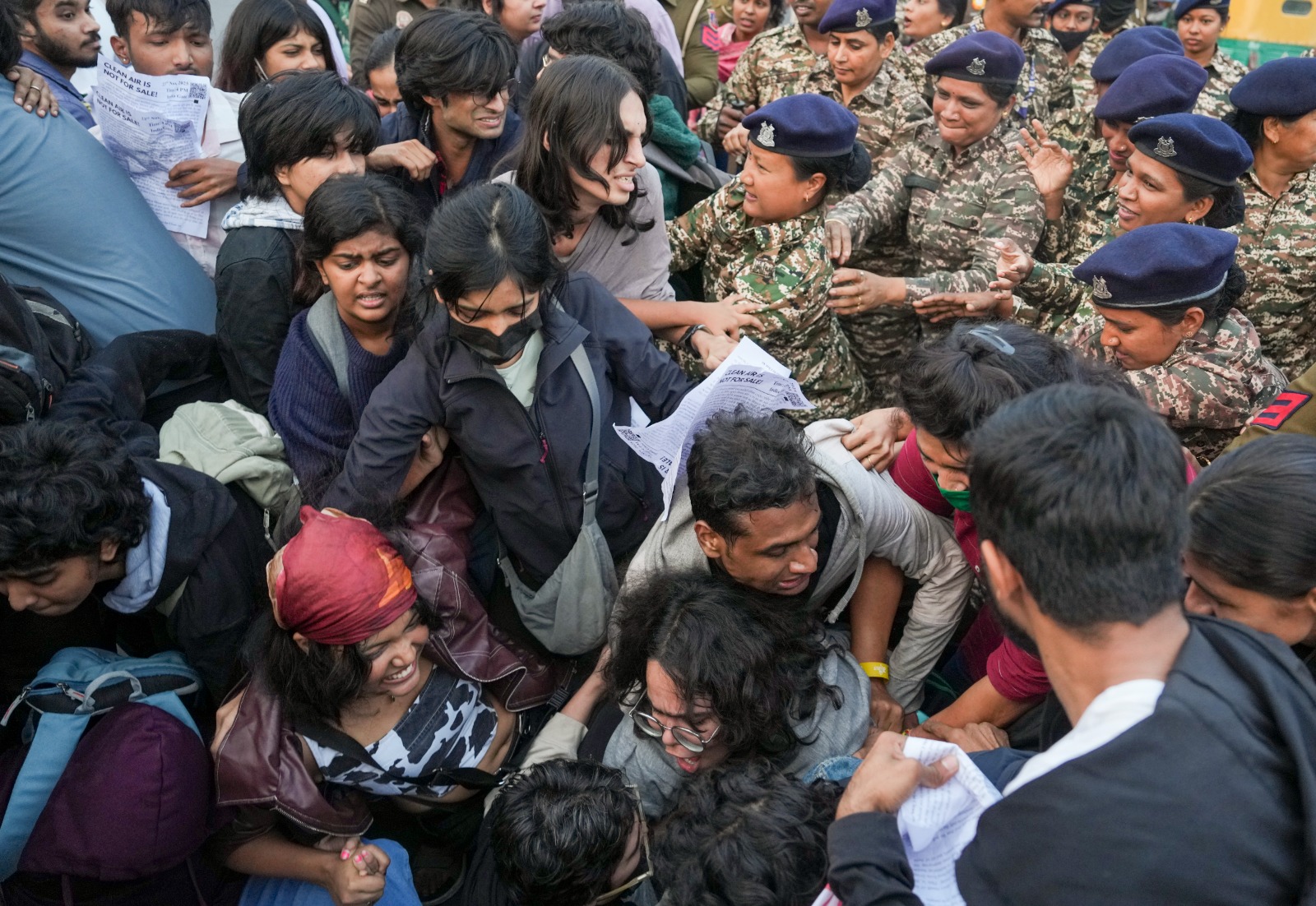 Chilli Spray To 'Hidma' Slogans: What Happened At Delhi's Toxic Air Protest