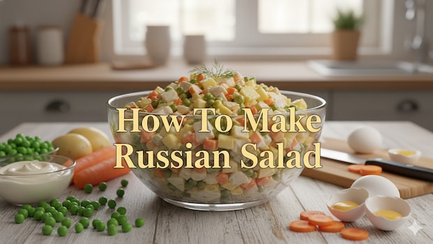 How To Make Russian Salad At Home With Simple Ingredients