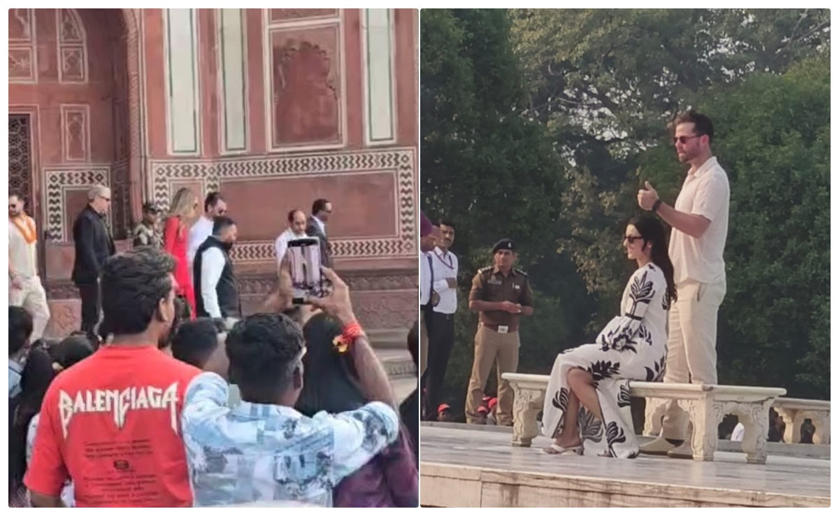 डोनाल्ड ट्रंप के बेटे ने पत्नी संग किया ताजमहल का दीदार, शानदार फोटो भी खिंचवाई
