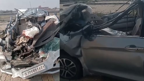 Road Accident: मुंबई-दिल्ली एक्सप्रेसवे हादसा: ट्रोले में जा घुसी कार हुई चकनाचूर, फिर भी बच गई सभी 4 सवारों की जान