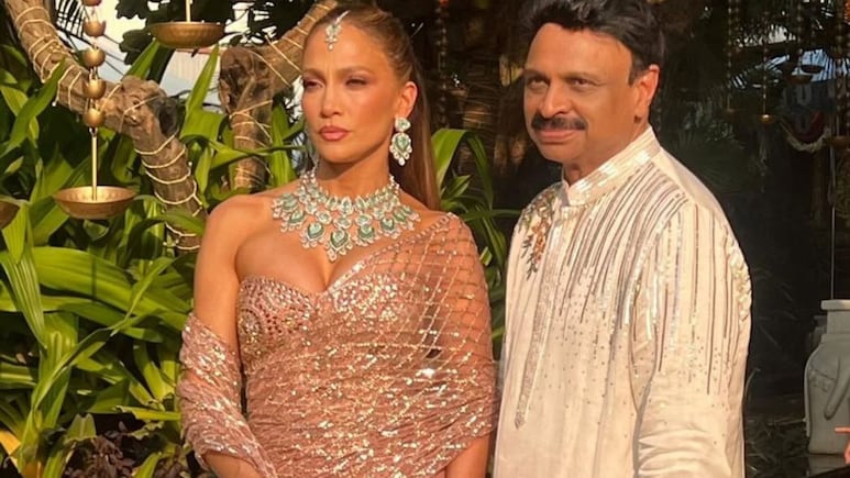 Jennifer Lopez Turns Heads In Custom Manish Malhotra Saree At Netra Mantena And Vamsi Gadiraju's Udaipur Wedding