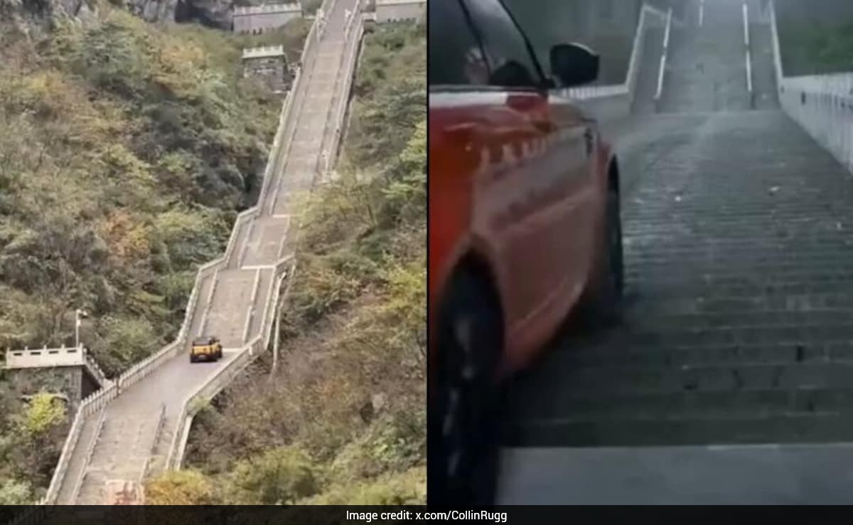 Chinese Automaker's Range Rover Stunt Re-creation Fails, Damages Historic Stairs