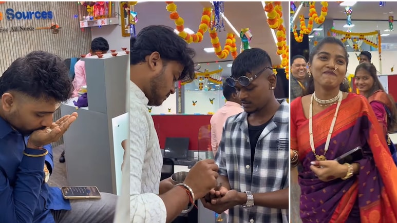 Office Prank: अर्रर्रर्र! तीर्थ म्हणून अख्ख्या ऑफिसला पाजलं असं काही, सगळ्यांचीच पळापळ, VIDEO व्हायरल