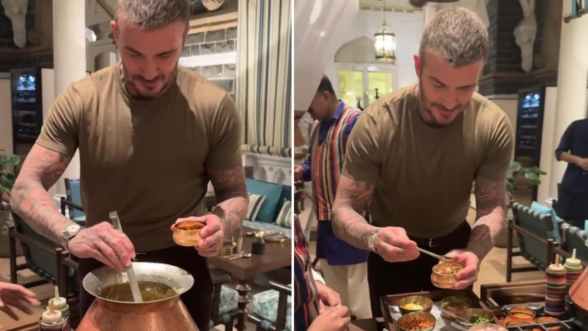 David Beckham Receives 'Dal Ki Chaat Lessons' On Mumbai Visit - Watch What He Added To It