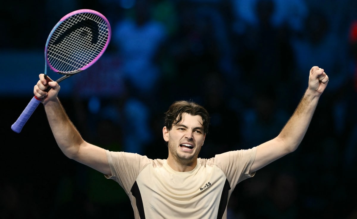 Fired-Up Taylor Fritz Sees Off Lorenzo Musetti In ATP Finals