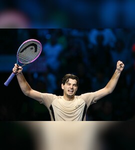 Fired-Up Taylor Fritz Sees Off Lorenzo Musetti In ATP Finals