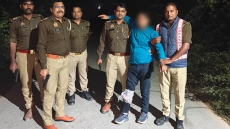 गोरखपुर: गो तस्कर से पुलिस की मुठभेड़, पैर में गोली लगने के बाद गिरफ्तार हुआ 25 हजार का इनामी