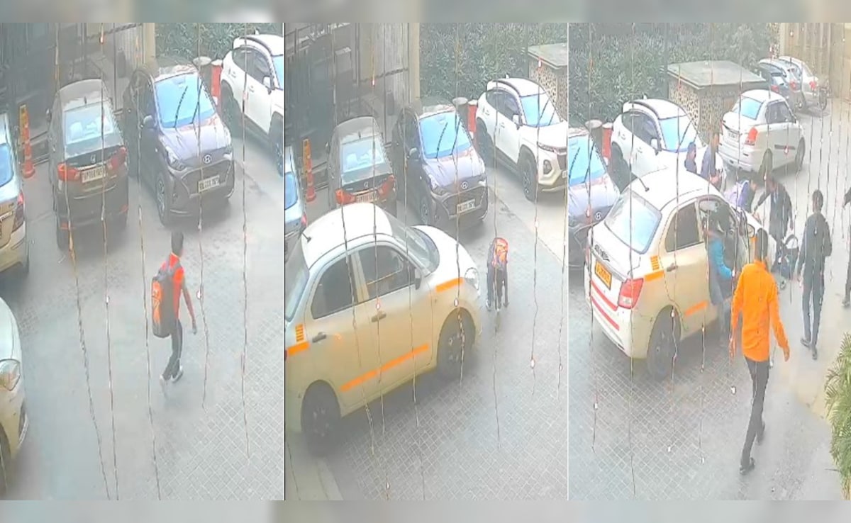 ग्रेटर नोएडा में स्कूल जा रहे छात्र के ऊपर चढ़ गई कार, CCTV वीडियो आया सामने