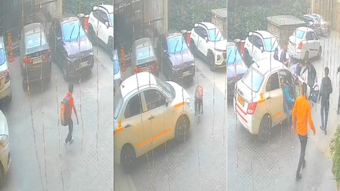 ग्रेटर नोएडा में स्कूल जा रहे छात्र के ऊपर चढ़ गई कार, CCTV वीडियो आया सामने