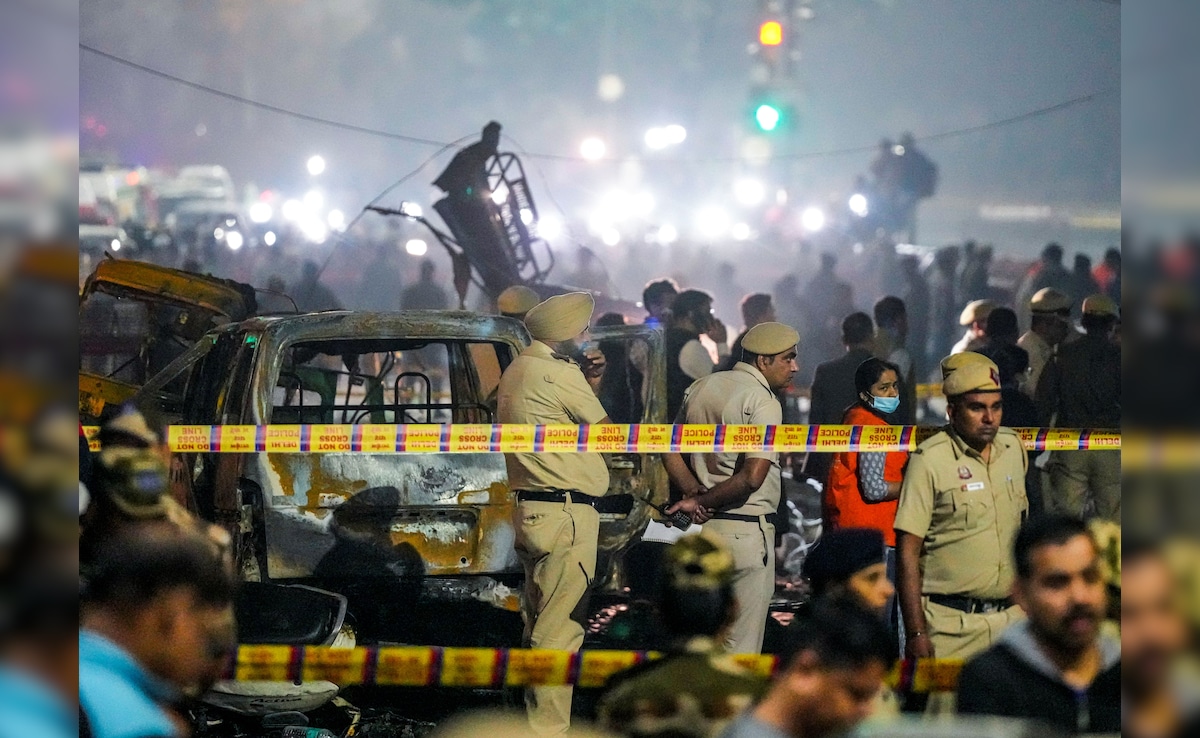 Moments after the blast, police and security personnel rushed to the blast site. PTI
