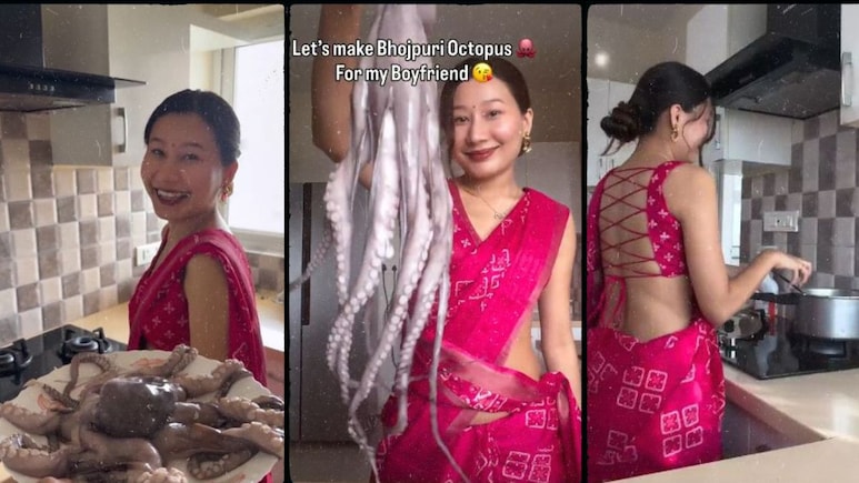 बॉयफ्रेंड की फरमाइश पर कुकर में लगाया भोजपुरी तड़का, एक सीटी में पका डाला ऑक्टोपस