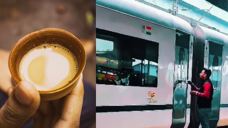 Vande Bharat चा चहा नाकारून प्लॅटफॉर्मवर उतरला; परतताना ट्रेनच्या दाराजवळ असं काही घडलं की, प्रवासी हैराण!