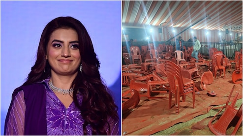 बाराबंकी में अक्षरा सिंह के शो में मची अफरा-तफरी, भीड़ बेकाबू, कुर्सियां चकनाचूर