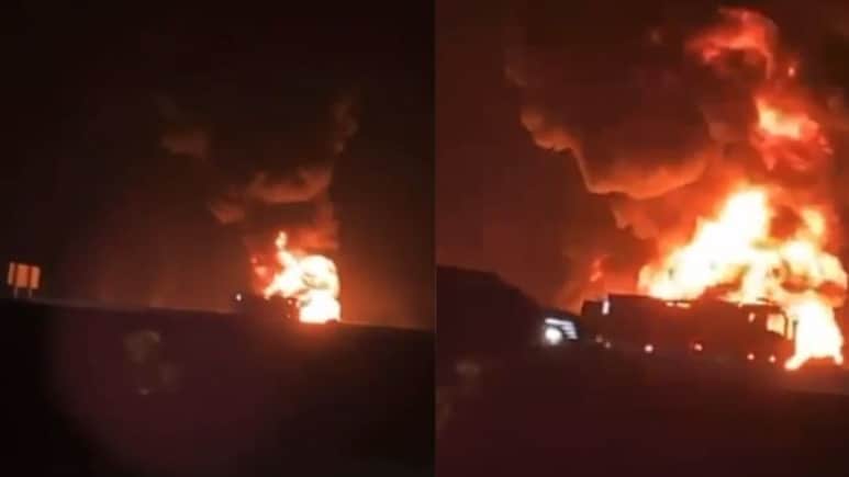Video Shows Massive Fire After Bus-Tanker Collision Kills 42 Indians In Saudi
