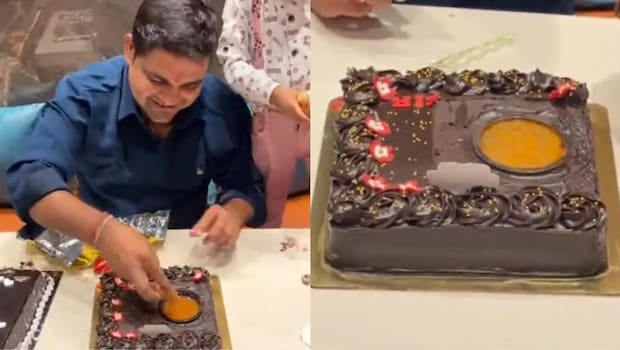 Watch: Man Gets Secret Misal Pav Hidden In Chocolate Birthday Cake