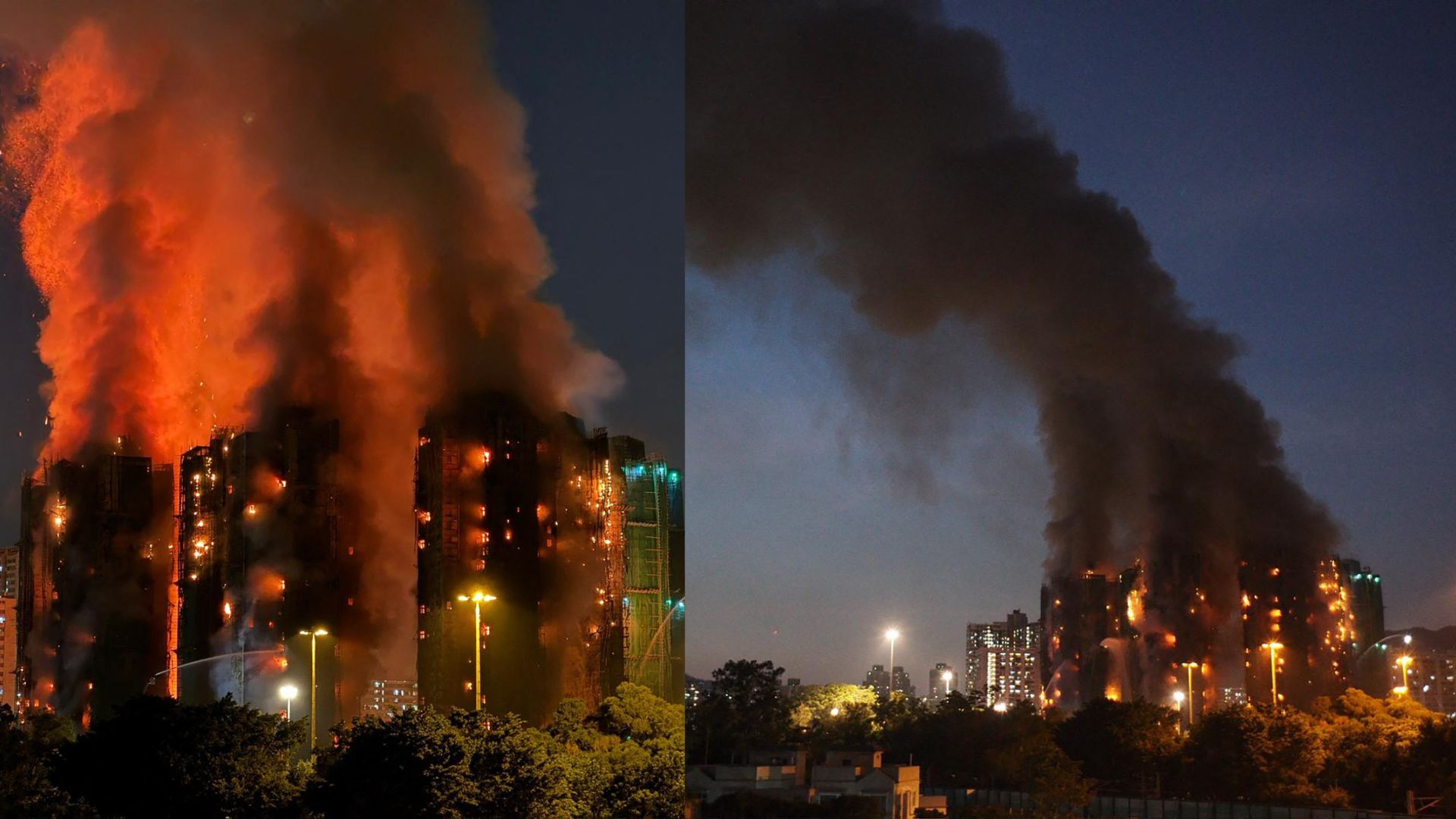 हांगकांग में दूसरे दिन भी दहक रहीं 32 मंजिला इमारतें, मरने वालों की संख्या बढ़कर 55 हुई- जानें अपडेट्स