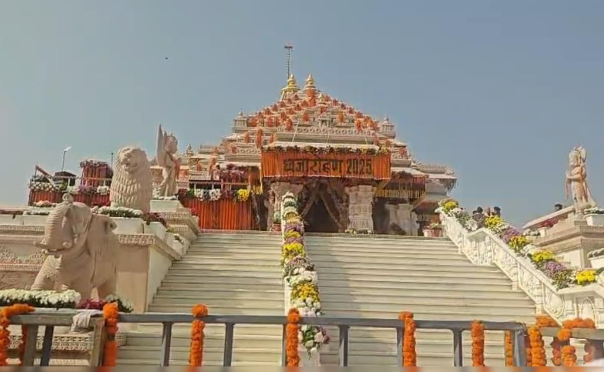 The ceremony marked the formal completion of the construction of Ram temple.