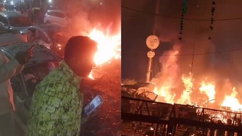 दिल्ली में लाल किले के पास कार में ब्लास्ट के बाद कैसा है मंजर, देखें VIDEO