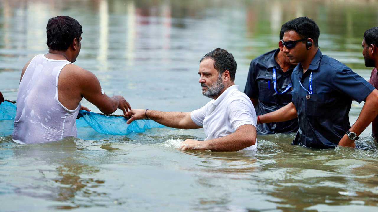 Watch: Rahul Gandhi Tries Hands On Fishing With Locals In Begusarai