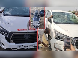 किरोड़ी लाल की सरकारी गाड़ी से टकराया बाइक सवार, 'बाबा' की कार का टूटा आगे का शीशा; युवक भी घायल