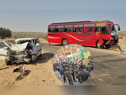 Rajasthan: जैसलमेर में बॉर्डर रोड पर कार और बस में भीषण टक्कर, कार में सवार सेना के चार जवान घायल हुए