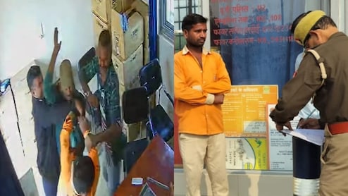 हरदोई में 50 रुपए के विवाद में पेट्रोल पंप पर सेल्समैन की पिटाई, CCTV वीडियो वायरल