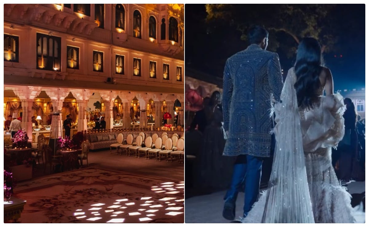 उदयपुर में ट्रंप के दोस्त की बेटी की शाही शादी, तस्वीरें देख कहेंगे वेन्यू देखें या दूल्हा-दुल्हन