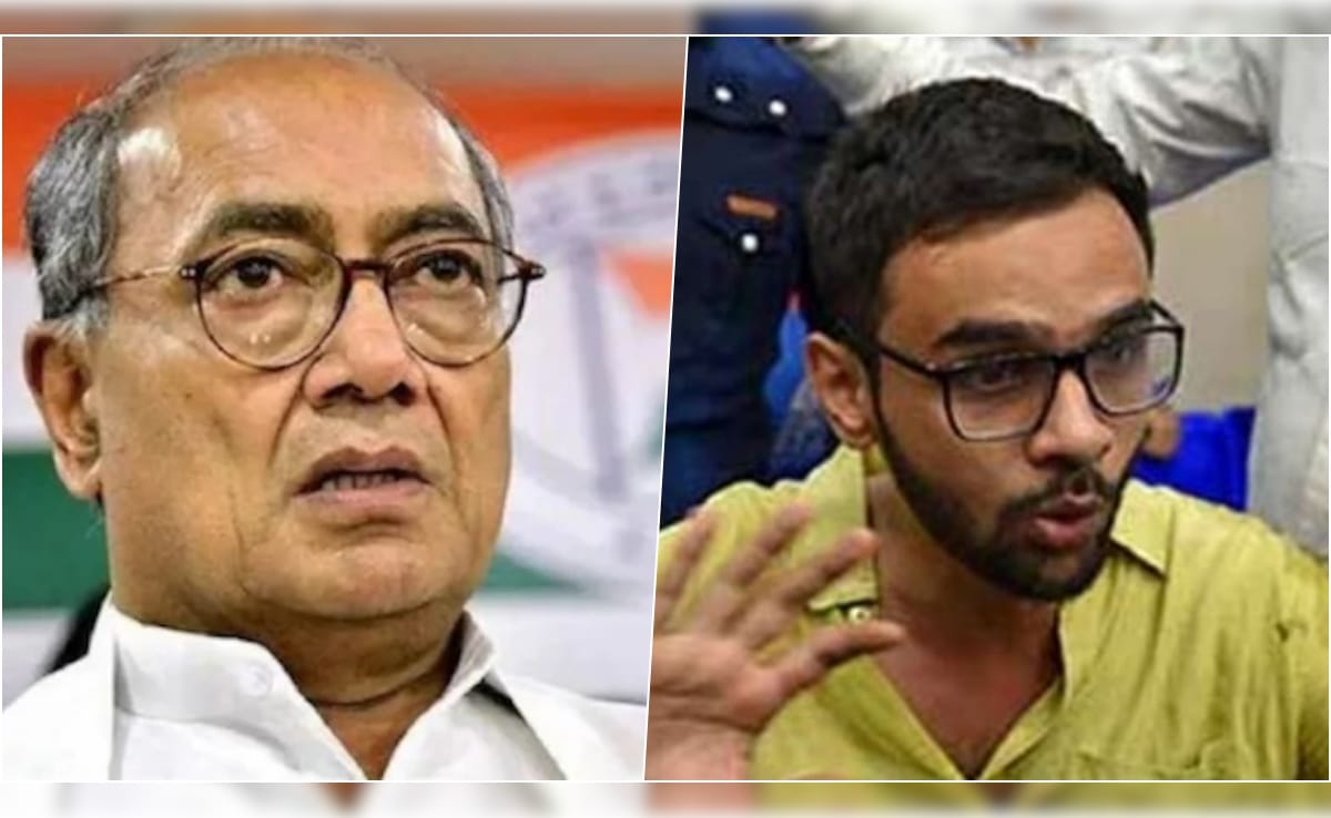 उमर खालिद को कांग्रेस नेता दिग्विजय सिंह ने बताया बेकसूर, बीजेपी ने पलटवार कर कह दी बड़ी बात