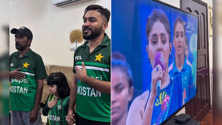 टीवी पर सुनिधि चौहान महिला विश्व कप से पहले गा रही थीं राष्ट्रगान, पाकिस्तान की जर्सी पहने लोगों ने किया कुछ..